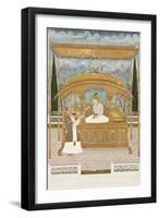 Emperor Shah Alam II on the Peacock Throne, 1801-Musawir Khairullah-Framed Giclee Print