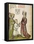 Emperor Sigismund before Joan of Arc, C. 1450-Diebold Lauber-Framed Stretched Canvas