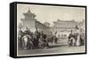 Emperor Tao-Kuang Reviews His Armed Forces in Peking-J.b. Allen-Framed Stretched Canvas