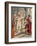 Emperor Theodosius Forbidden by St Ambrose from Entering Milan Cathedral-Tancredi Scarpelli-Framed Giclee Print