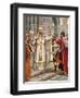 Emperor Theodosius Forbidden by St Ambrose from Entering Milan Cathedral-Tancredi Scarpelli-Framed Giclee Print
