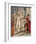 Emperor Theodosius Forbidden by St Ambrose from Entering Milan Cathedral-Tancredi Scarpelli-Framed Giclee Print