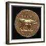 Emperor Tito Aureus Depicting Bull, Verso, Roman Coins AD-null-Framed Giclee Print