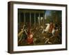 Emperor Titus Destroys the Temple in Jerusalem, 1638-1639-Nicolas Poussin-Framed Giclee Print