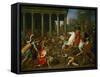 Emperor Titus Destroys the Temple in Jerusalem, 1638-1639-Nicolas Poussin-Framed Stretched Canvas