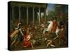 Emperor Titus Destroys the Temple in Jerusalem, 1638-1639-Nicolas Poussin-Stretched Canvas