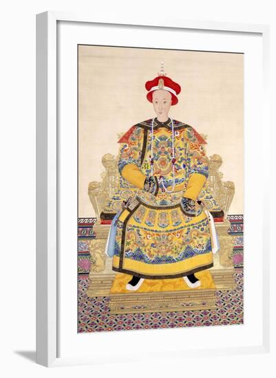 Emperor Tongzhi (1856 - 1875), His Temple Name was Muzong-Chinese School-Framed Giclee Print
