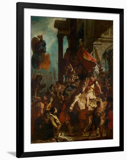 Emperor Trajan's Justice, 1840-Eugene Delacroix-Framed Giclee Print