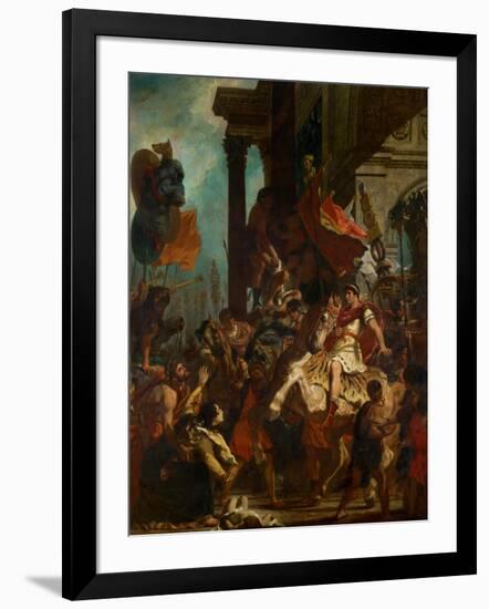 Emperor Trajan's Justice, 1840-Eugene Delacroix-Framed Giclee Print