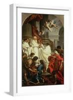 Emperor Valentinian Before Bishop Basil, or the Mass of St. Basil, 1743-7-Pierre Subleyras-Framed Giclee Print