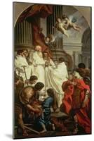 Emperor Valentinian Before Bishop Basil, or the Mass of St. Basil, 1743-7-Pierre Subleyras-Mounted Giclee Print