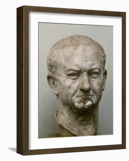 Emperor Vespasian (69-79 CE), Marble Head from Ostia, Italy-null-Framed Giclee Print