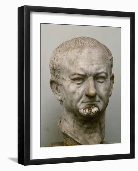 Emperor Vespasian (69-79 CE), Marble Head from Ostia, Italy-null-Framed Giclee Print