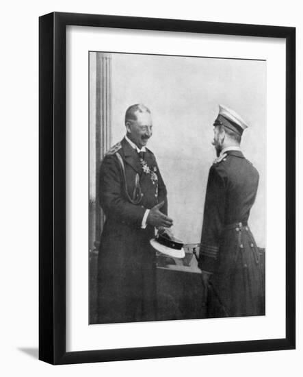 Emperor Welhelm II of Germany Greeting Tsar Nicholas II of Russia before the First World War-null-Framed Giclee Print