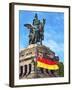 Emperor William I Statue, Koblenz, Germany-Miva Stock-Framed Photographic Print