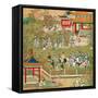 Emperor Yang Ti Strolling in His Gardens with His Wives, from a History of Chinese Emperors-null-Framed Stretched Canvas