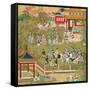 Emperor Yang Ti Strolling in His Gardens with His Wives, from a History of Chinese Emperors-null-Framed Stretched Canvas