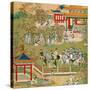 Emperor Yang Ti Strolling in His Gardens with His Wives, from a History of Chinese Emperors-null-Stretched Canvas
