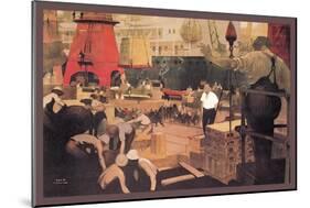 Empire Builders: Loading and Unloading Cargo-Fred Taylor-Mounted Art Print