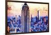 Empire Center - In the Style of Oil Painting-Philippe Hugonnard-Framed Giclee Print