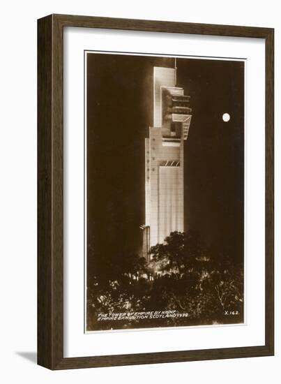 Empire Exhibition Scotland - Tait Tower by Moonlight-null-Framed Photographic Print