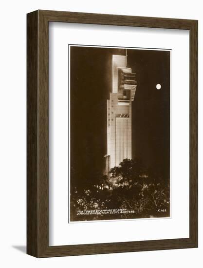 Empire Exhibition Scotland - Tait Tower by Moonlight-null-Framed Photographic Print