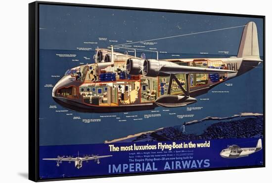 Empire Flying Boat-null-Framed Stretched Canvas