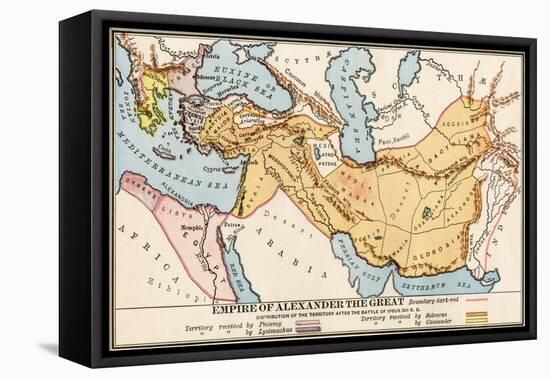 Empire of Alexander the Great After the Battle of Issus, 301 BC-null-Framed Stretched Canvas