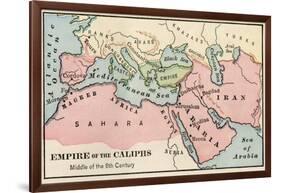 Empire of the Arab Caliphs, Middle of the 8th Century-null-Framed Giclee Print