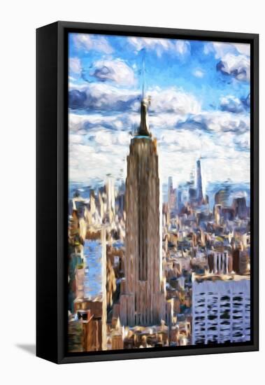 Empire Skyline - In the Style of Oil Painting-Philippe Hugonnard-Framed Stretched Canvas