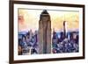 Empire State & 1 World Trade-Philippe Hugonnard-Framed Giclee Print