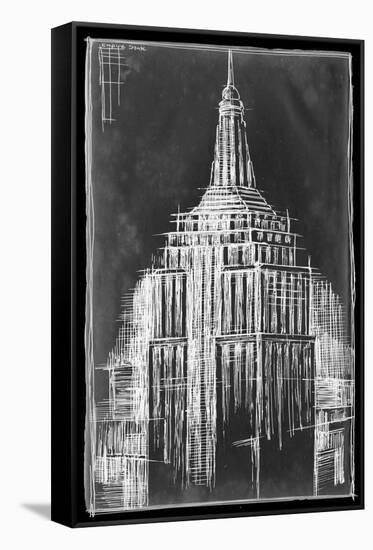 Empire State Blueprint-Ethan Harper-Framed Stretched Canvas