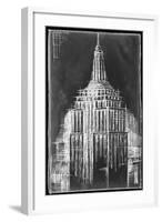 Empire State Blueprint-Ethan Harper-Framed Art Print