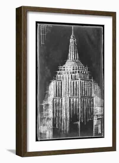 Empire State Blueprint-Ethan Harper-Framed Art Print