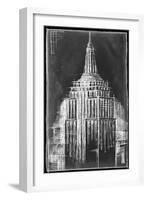 Empire State Blueprint-Ethan Harper-Framed Art Print