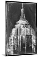 Empire State Blueprint-Ethan Harper-Mounted Art Print