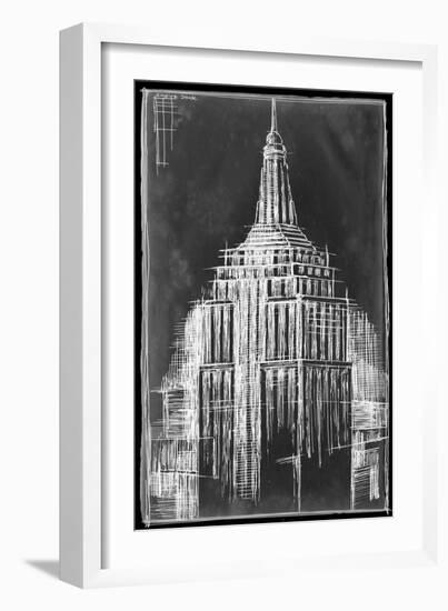 Empire State Blueprint-Ethan Harper-Framed Art Print