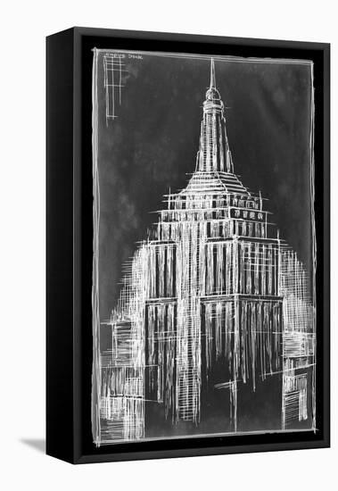 Empire State Blueprint-Ethan Harper-Framed Stretched Canvas