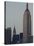 Empire State Building and Chrysler Building, New York City, USA-Alan Copson-Stretched Canvas