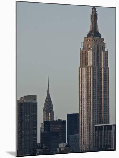 Empire State Building and Chrysler Building, New York City, USA-Alan Copson-Mounted Photographic Print