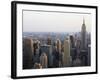 Empire State Building and Manhattan Cityscape in Late Afternoon Light-Amanda Hall-Framed Photographic Print