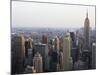 Empire State Building and Manhattan Cityscape in Late Afternoon Light-Amanda Hall-Mounted Photographic Print