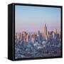 Empire State Building and Manhattan, New York City, New York, USA-Jon Arnold-Framed Stretched Canvas