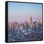 Empire State Building and Manhattan, New York City, New York, USA-Jon Arnold-Framed Stretched Canvas