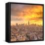 Empire State Building and Midtown Skyline, Manhattan, New York City, USA-Jon Arnold-Framed Stretched Canvas