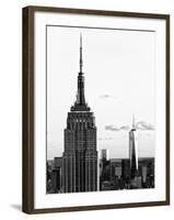 Empire State Building and One World Trade Center (1 WTC), Manhattan, New York-Philippe Hugonnard-Framed Premium Photographic Print