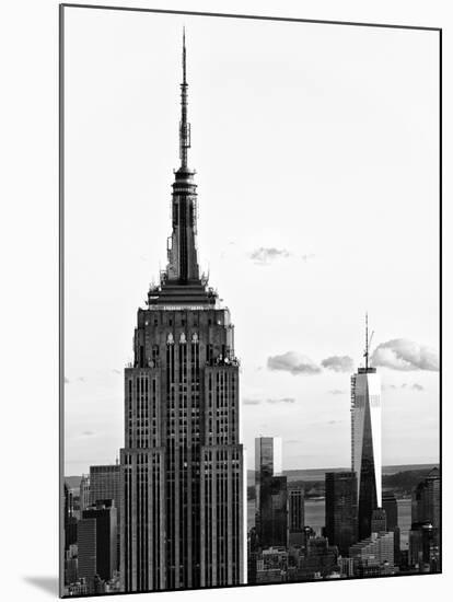 Empire State Building and One World Trade Center (1 WTC), Manhattan, New York-Philippe Hugonnard-Mounted Premium Photographic Print