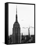 Empire State Building and One World Trade Center (1 WTC), Manhattan, New York-Philippe Hugonnard-Framed Stretched Canvas