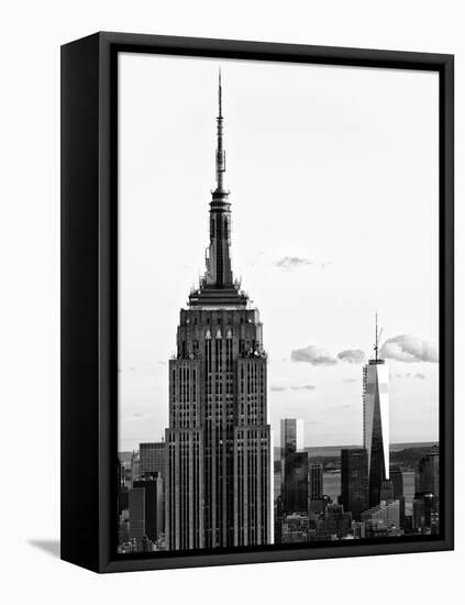 Empire State Building and One World Trade Center (1 WTC), Manhattan, New York-Philippe Hugonnard-Framed Stretched Canvas