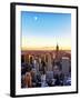 Empire State Building and One World Trade Center at Sunset, Manhattan, New York-Philippe Hugonnard-Framed Photographic Print